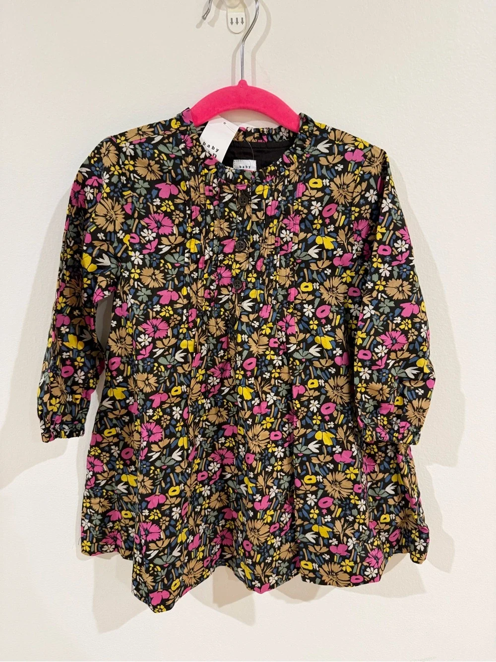 Baby Gap Girls Floral Long-Sleeve Dress — NWT Size 2Y